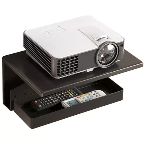 Hggzeg Projektor Schweberegal Wifi Router Aufbewahrungsbox Wandmontage Mehrschichtiges Kabelmanagement Lagerregal für DVD-Player/Kabelboxen/TV-Zubehör