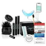 Hochwertiges Teeth whitening kit von UniqueSmile - Testsieger 2023-100 Tage risikofrei testen - All in One Bundle für Zahnaufhellung & weiße Zähne - Zahn Bleaching Set