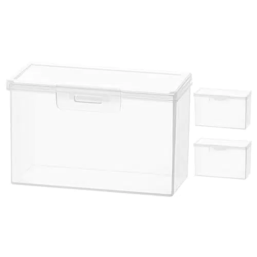 HOLIDYOYO Blanko-Spielkartenetui 3 Stück Durchsichtige Kartendeck-Box Kunststoff-Spielkarten-Aufbewahrungsbox Halter Für Bankkarten Visitenkarten Spielkarten