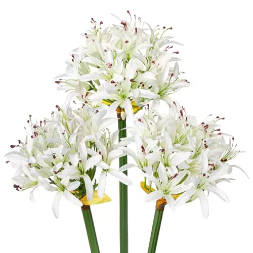 Hollyone 3PCS künstliche Agapanthus Blumen für Dekoration