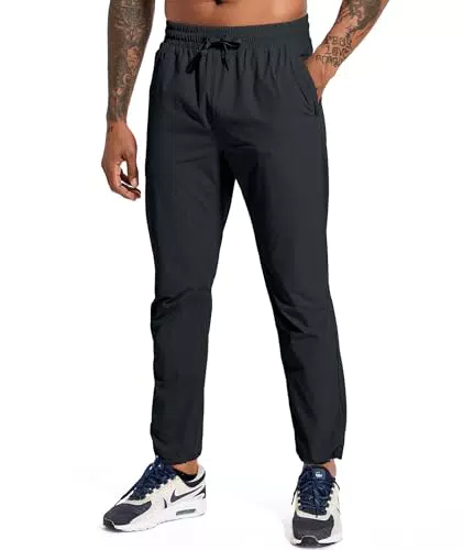 Holure Herren Wanderhose Sweatpants mit elastischer Taille und Reißverschlusstaschen