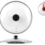 Home Deckel mit Rand aus Edelstahl, Kunststoff/Glas
