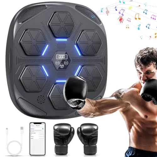 HotHands Music Boxing Machine, LED Elektronische Musik Boxing Machine mit Boxhandschuhen
