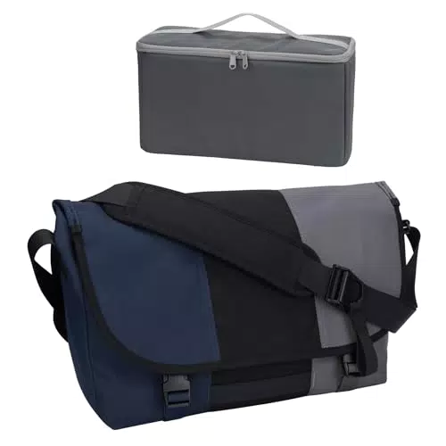 Hp hope Umhängetasche Herren 16L Messenger Bag 15, 6 Zoll 17 Zoll Laptoptasche Klassische Kuriertaschen für Damen Herren mit Kamerafach Wasserdicht Aktentasche für Uni Arbeit Reisen