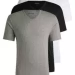 HUGO BOSS Herren T-Shirt V-Neck, Weiß
