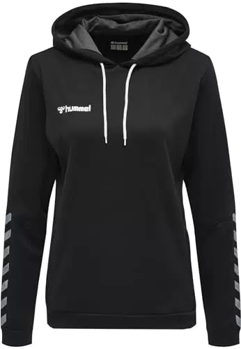 hummel Damen Hmlauthentic Poly Woman Hoodie, Black/White