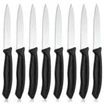 hunnycook Schwarzes Gemüsemesser, 8 Stück Scharfes Küchenmesser