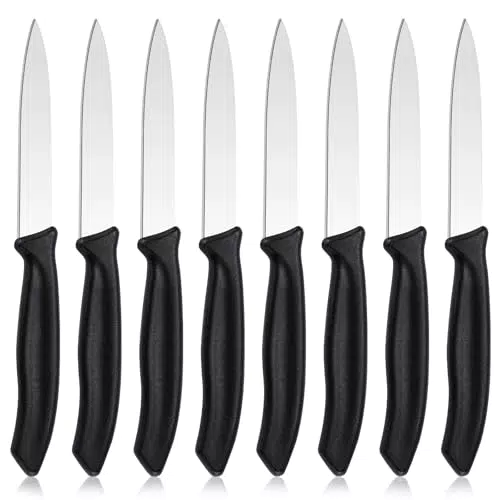 hunnycook Schwarzes Gemüsemesser, 8 Stück Scharfes Küchenmesser