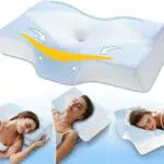 Hydomi Memory Foam Nackenkissen Ergonomisches Orthopädisches Kopfkissen für Nacken- und Schulterschmerzen - Kühlendes Schlafkissen für Seitenschläfer
