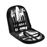 IMEEA Camping Besteck Set 10-teilig, Edelstahl, Leicht & Wiederverwendbar