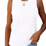 Imily Bela Sport Tank Top Damen Ärmelloses Yoga Shirts Fitness Oberteile Activewear Gym Sommertops.Weiß