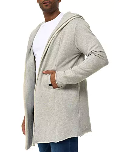 Indicode Brekstad Oversize Sweatjacke mit Kapuze aus Baumwolle für Herren
