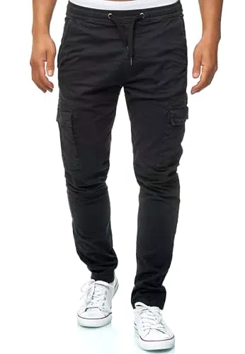 Indicode Herren Broadwick Cargohose aus Baumwolle mit 6 Taschen