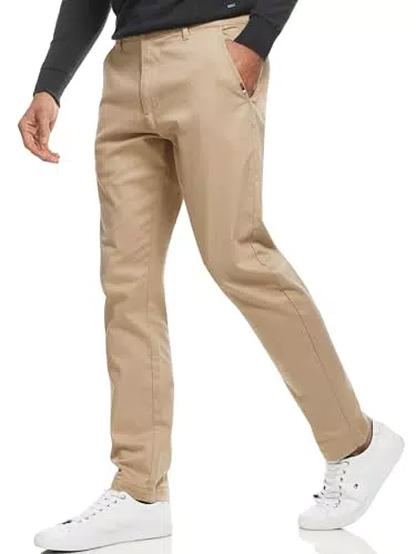 Indicode Herren INKellen Chinohose mit 4 Taschen, Stretch Hose Herrenhose für Männer Cornstalk X