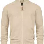 Indicode Herren INLut Strickjacke mit Stehkragen und Reißverschluss