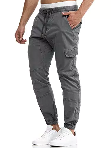 Indicode Herren Levy Cargohose aus Baumwolle mit 6 Taschen