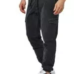 Indicode Herren Walker Cargohose, Cargo Hose Cordhose Kord Baumwollhose Black XX