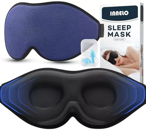 INNELO 3D Schlafmaske für Seitenschläfer, 100% Lichtblockierung