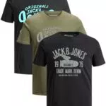 JACK & JONES Herren 3er-Set T-Shirts aus Baumwolle