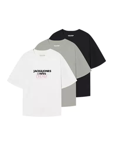 JACK & JONES Herren Jorbushwick Tee Ss Crew Neck FST 3pk Mp T-Shirt