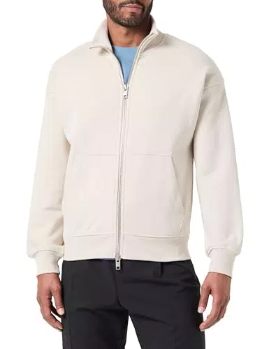 JACK & JONES Herren Jorvolume Sweat Zip High Neck Blk Sweatshirt