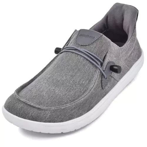 JACKSHIBO Barfußschuhe Herren Minimalistische Slip-On Sneakers mit Weite Zehenbox