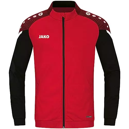 JAKO Unisex Kinder Polyesterjacke Performance, rot/schwarz