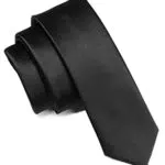 JEMYGINS Krawatte Herren Schmale 5CM Satin schwarz in Seide Hochzeit Schlips