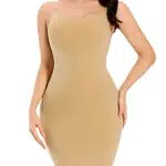 Joyshaper Miederkleid Damen Bauchweg Formend Unterkleid Shapewear Trägern Unterröcke Formkleid Figurformende Unter Kleide Nahtlose Strapless Shaping Full Silps Beige