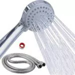 JQKX Duschkopf mit Schlauch 1, 5M Hochdruck 3 Strahlarten Handheld mit Brauseschlauch und Teflonband