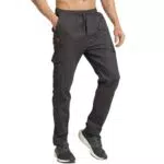 JustSun Cargohose Herren Chino Hosen Herren Cargo Jogginghose Baumwolle Freizeithose Herren Lang Elastische Taille mit Mehrere Taschen Dunkelgrau