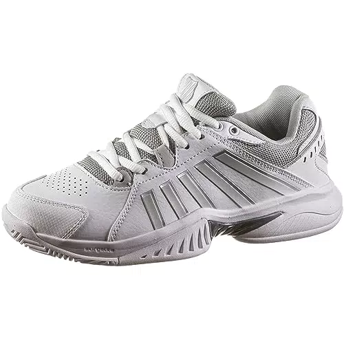 K-Swiss Damen Receiver V Tennisschuh, White/Vapor Blue/Silver