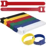 Kabel Klettband, 120 Stück Kabelbinder Bunt Kabel Klettband Selbstklebend Kabelbinder Wiederverschließbar 6 Inches Mehrfarbig Klett Kabelbinder für Home Office Büro und Garten