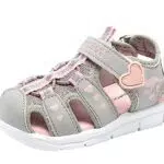 KangaROOS Unisex Kinder K-mini Sandalen, Vapor Grey English Rose Glitter 2109
