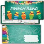 KARTENVERSAND24 Einladung zur Einschulung Junge Mädchen Einladungskarten Schulanfang Schultüte Zuckertüte Schule Karten zum Schulbeginn Einladungen mit Umschlägen Set