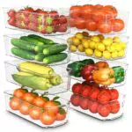 KICHLY Hochwertige Vorratsschrank Küche Organizer - Set von 8 Stauraum für Kühlschrank