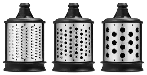 KitchenAid Zubehör Raspeltrommeln - 5KSMEMVSC - Ergänzungsset mit 3 Reisetrommeln für Gemüse