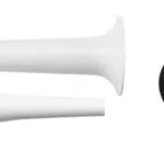 KitchenAid Zubehör Wurstfüller - 5KSMSSA - Würstpresse für Fleischwolf für KitchenAid Küchenmaschine - 2 Wurstfüllhörner in kleiner und großer Größe
