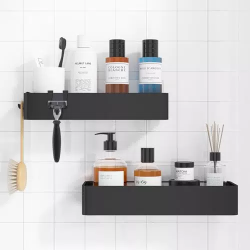 Kitsure Duschablage ohne Bohren 2 Stück rostfreie Badezimmer Organizer