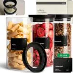 KIVY Vorratsgläser mit transparenten Glasdeckel Luftdichte & Stapelbare Vorratsgläser mit Deckel Luftdicht - Vorratsdosen Glas mit Deckel - Vorratsglas mit Deckel - Aufbewahrungsgläser