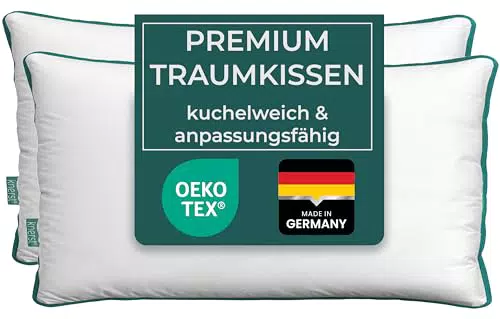 Traumkissen - Ergonomisches Kopfkissen für erholsamen Schlaf - Öko-Tex zertifiziert