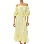 Koton Women Midi Dress Off The Shoulder Belted