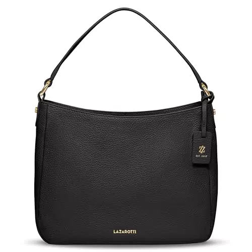 Lazarotti Bologna Damen Schultertasche aus Echt-Leder