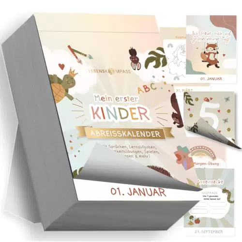 Lebenskompass Abreißkalender für Kinder undatiert - 365 Tage Achtsamkeit für Kinder mit Kurzgeschichten