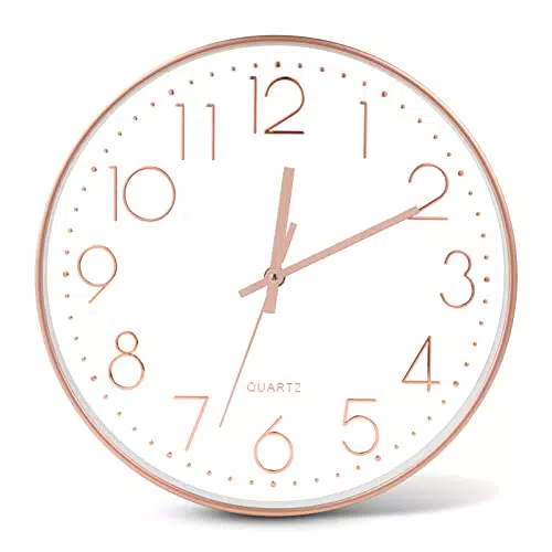 LEEPAT 30 cm Wanduhr Ohne TickgeräUsche, Modern Quartz Lautlos Wanduhr