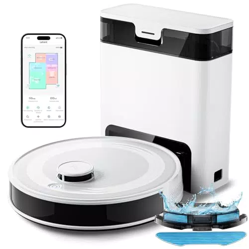 LEFANT M2 Pro Saugroboter mit Absaugstation, Ultra Starke 5500Pa Saugkraft