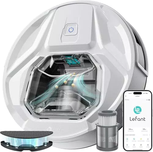 LEFANT Saugroboter mit Fernbedienung, 2200Pa, WLAN, selbstaufladend, ideal für Tierhaare