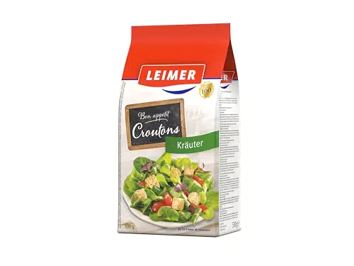 LEIMER Croutons Kräuter 500 g - Zart geröstet, mit Gewürzen verfeinert