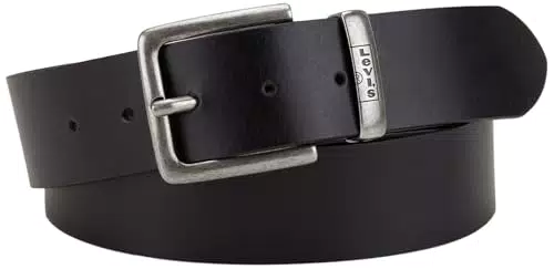 Levi's Herren NEW ALBERT Gürtel, Schwarz, 95