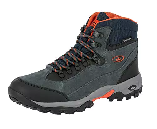Lico Herren Milan Trekking- & Wanderstiefel, Schwarz Grau Rot